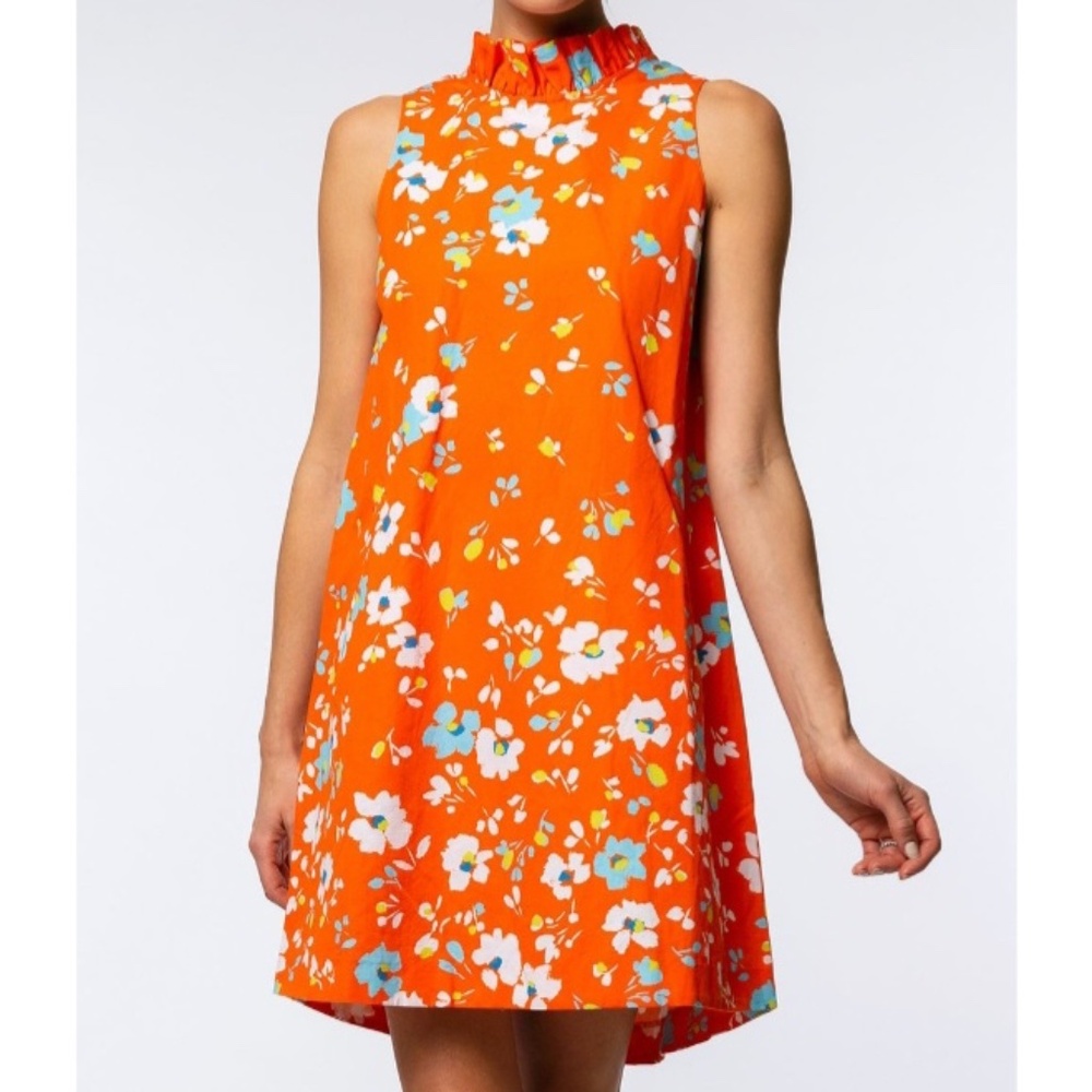Tyler Boe Stella Dress - Size XS – Orange Floral – Sleeveless